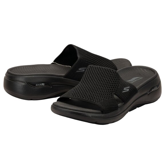 Skechers Women's Go Walk Arch Fit Worthy Sandals Color Black Size 9 M - Picture 6 of 12